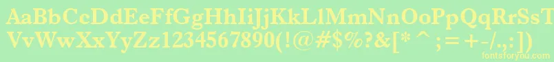 Dutch766BoldBt Font – Yellow Fonts on Green Background