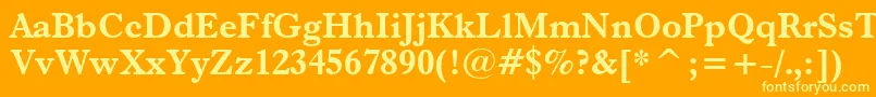 Dutch766BoldBt Font – Yellow Fonts on Orange Background
