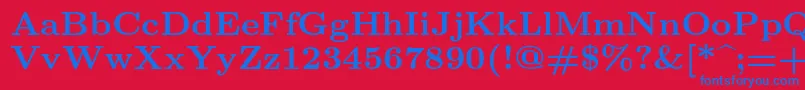 Lmroman8Bold Font – Blue Fonts on Red Background