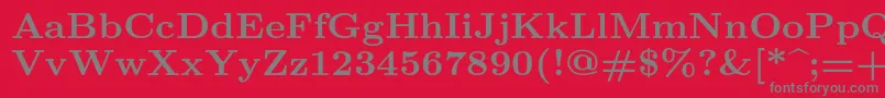 Lmroman8Bold Font – Gray Fonts on Red Background