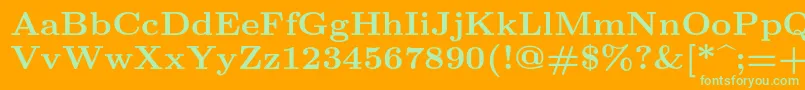 Lmroman8Bold Font – Green Fonts on Orange Background