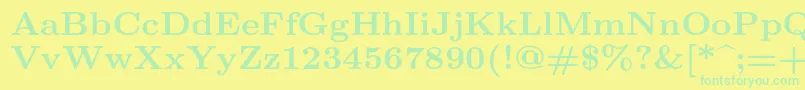 Lmroman8Bold Font – Green Fonts on Yellow Background