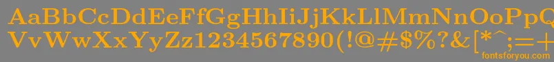 Lmroman8Bold Font – Orange Fonts on Gray Background