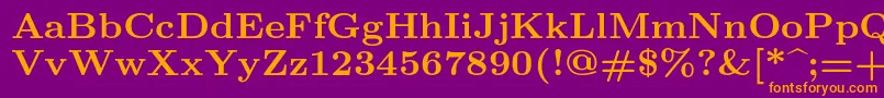 Lmroman8Bold Font – Orange Fonts on Purple Background