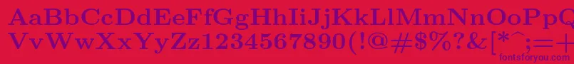 Lmroman8Bold Font – Purple Fonts on Red Background