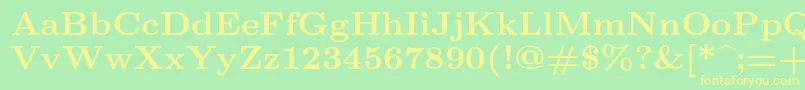 Lmroman8Bold Font – Yellow Fonts on Green Background