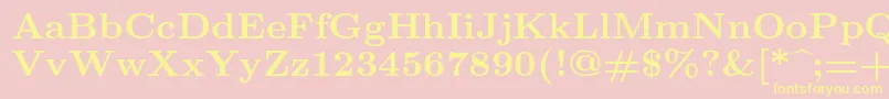 Lmroman8Bold Font – Yellow Fonts on Pink Background