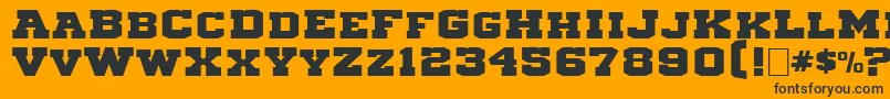 Michigan3 Font – Black Fonts on Orange Background