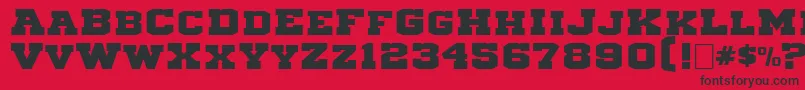 Michigan3 Font – Black Fonts on Red Background