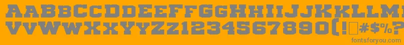 Michigan3 Font – Gray Fonts on Orange Background