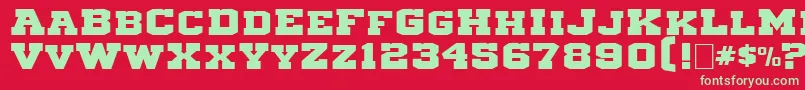 Michigan3 Font – Green Fonts on Red Background