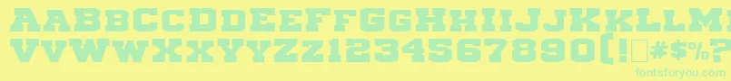 Michigan3 Font – Green Fonts on Yellow Background