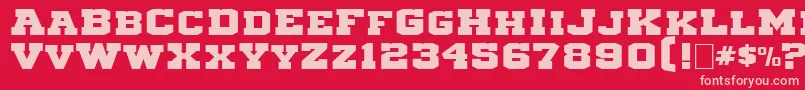 フォントMichigan3 – 赤い背景にピンクのフォント