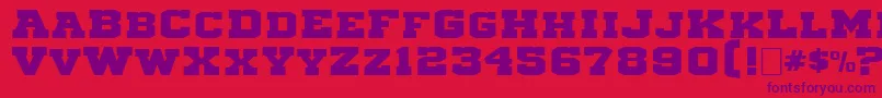 Michigan3 Font – Purple Fonts on Red Background