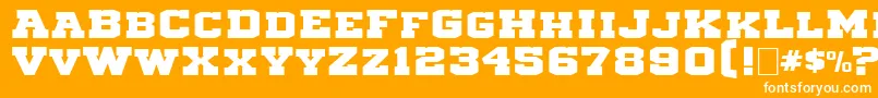 Michigan3 Font – White Fonts on Orange Background