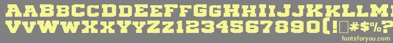 フォントMichigan3 – 黄色のフォント、灰色の背景