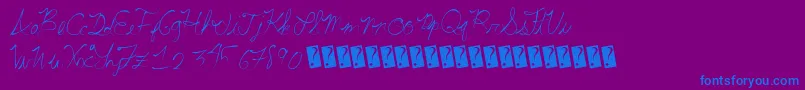 Summerscriptastic Font – Blue Fonts on Purple Background