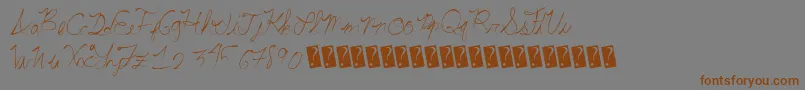 Summerscriptastic-Schriftart – Braune Schriften auf grauem Hintergrund
