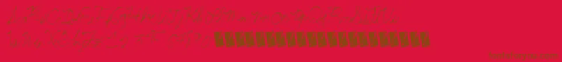 Summerscriptastic Font – Brown Fonts on Red Background