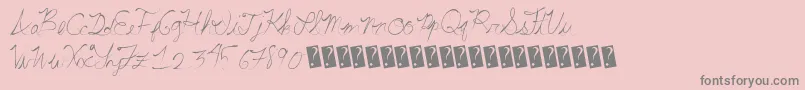 Summerscriptastic Font – Gray Fonts on Pink Background