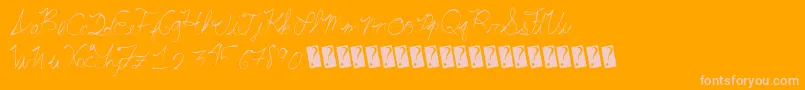 Summerscriptastic Font – Pink Fonts on Orange Background