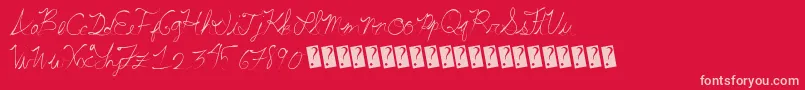 Summerscriptastic Font – Pink Fonts on Red Background