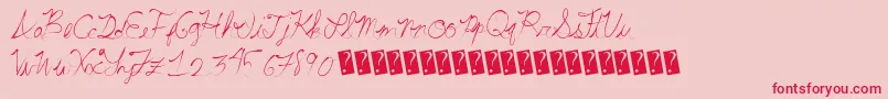 Summerscriptastic Font – Red Fonts on Pink Background