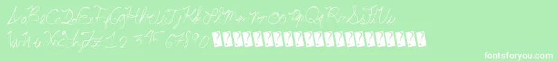 Summerscriptastic Font – White Fonts on Green Background