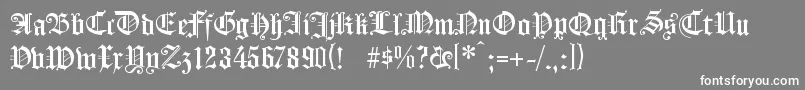 Koenigsbergergotisch Font – White Fonts on Gray Background