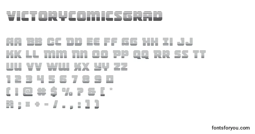 Czcionka Victorycomicsgrad – alfabet, cyfry, specjalne znaki