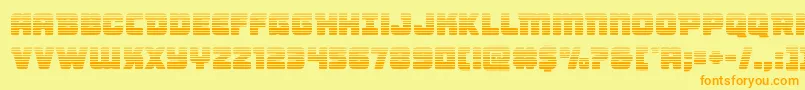 Victorycomicsgrad Font – Orange Fonts on Yellow Background