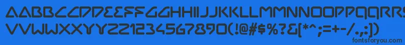 ChilopodRegular Font – Black Fonts on Blue Background