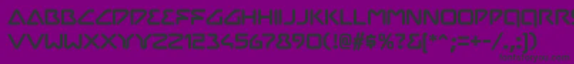 Fonte ChilopodRegular – fontes pretas em um fundo violeta