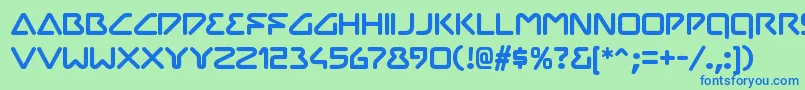 ChilopodRegular Font – Blue Fonts on Green Background