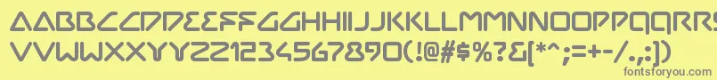 ChilopodRegular Font – Gray Fonts on Yellow Background