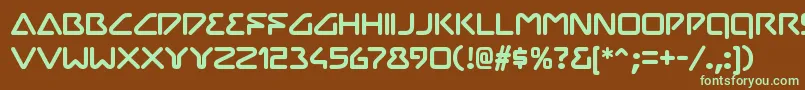 Шрифт ChilopodRegular – зелёные шрифты на коричневом фоне