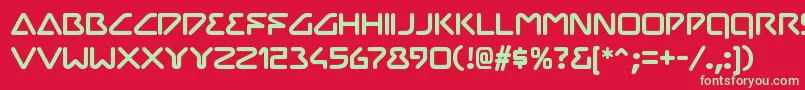 フォントChilopodRegular – 赤い背景に緑の文字