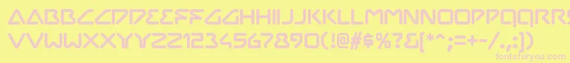 フォントChilopodRegular – ピンクのフォント、黄色の背景