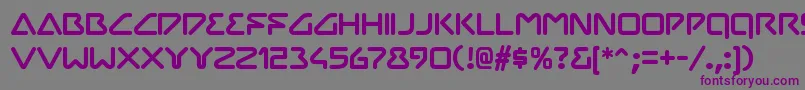 フォントChilopodRegular – 紫色のフォント、灰色の背景