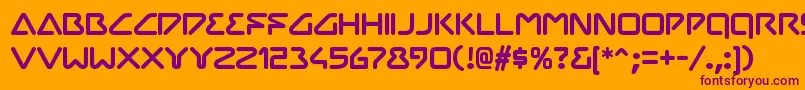 Шрифт ChilopodRegular – фиолетовые шрифты на оранжевом фоне