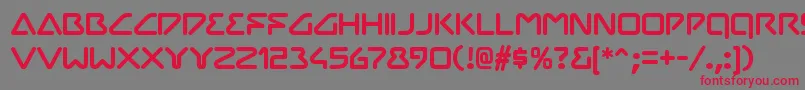ChilopodRegularフォントについての詳細 フォントChilopodRegular – 赤い文字の灰色の背景