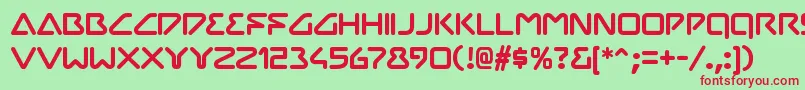 ChilopodRegular Font – Red Fonts on Green Background