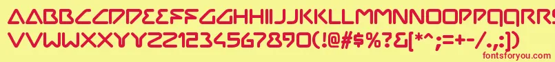 ChilopodRegular Font – Red Fonts on Yellow Background