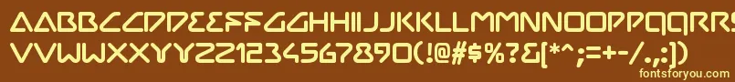 ChilopodRegular-fontti – keltaiset fontit ruskealla taustalla