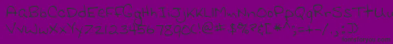 Czcionka Lehn116 – czarne czcionki na fioletowym tle