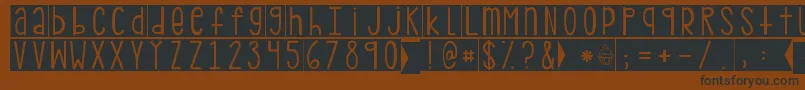 Kgpdxblocks Font – Black Fonts on Brown Background