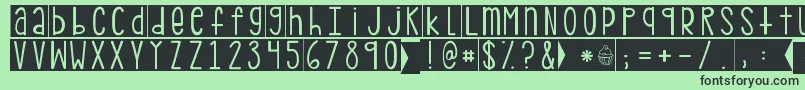 Kgpdxblocks Font – Black Fonts on Green Background