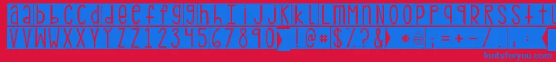 Kgpdxblocks Font – Blue Fonts on Red Background