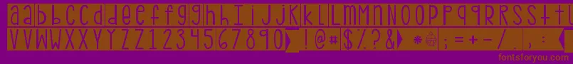 Kgpdxblocks Font – Brown Fonts on Purple Background