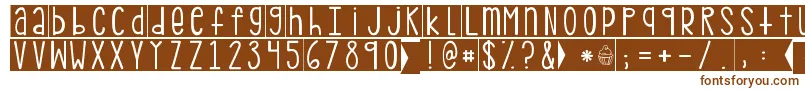 Kgpdxblocks-fontti – ruskeat fontit valkoisella taustalla